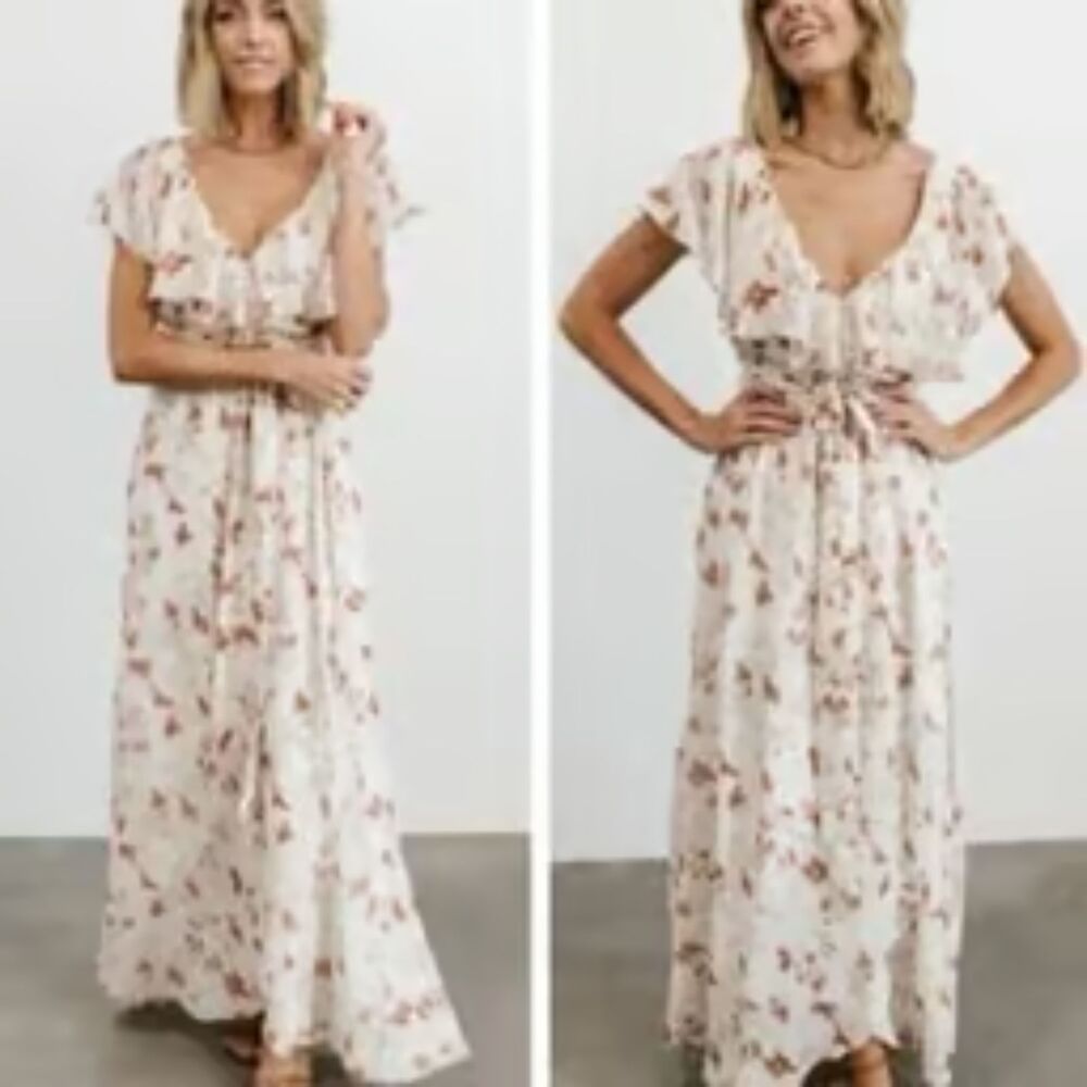 Baltic Born Cream Katya Maxi Dress Size XXL NWT
